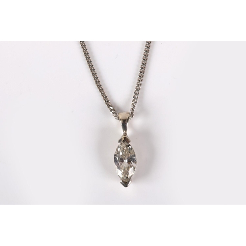 1268 - 18 CT. WHITE GOLD AND DIAMOND NECKLACE