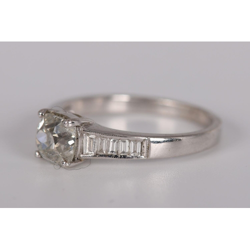 1283 - 18K WHITE GOLD SOLITAIRE DIAMOND RING