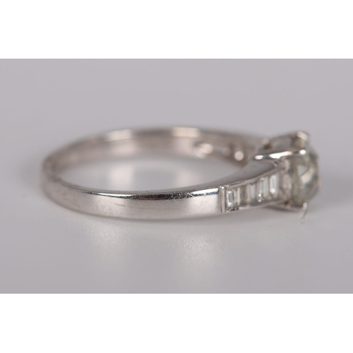 1283 - 18K WHITE GOLD SOLITAIRE DIAMOND RING