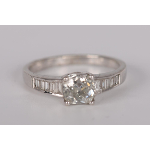 1283 - 18K WHITE GOLD SOLITAIRE DIAMOND RING