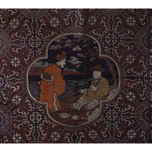 1292 - PAIR CHINESE SILK EMBROIDERED PANELS