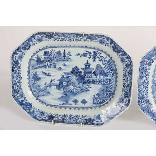 1342 - PAIR 18TH-CENTURY CHINESE NANKIN PLATTERS