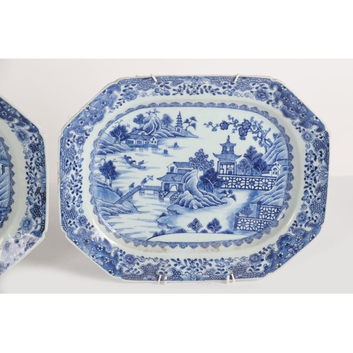 1342 - PAIR 18TH-CENTURY CHINESE NANKIN PLATTERS