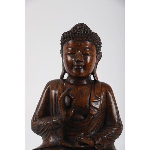 1344 - LARGE CHINESE-TIBETO CARVED BUDDHA