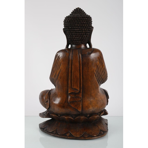 1344 - LARGE CHINESE-TIBETO CARVED BUDDHA