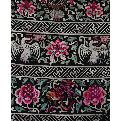 1346 - 19TH-CENTURY CHINESE SILK WALL HANGING