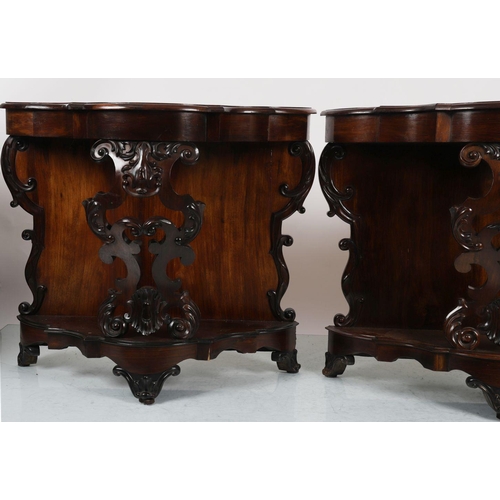 136 - PAIR 18TH-CENTURY ROSEWOOD CONSOLE TABLES