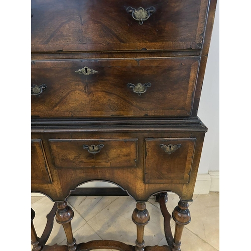 140 - QUEEN ANNE STYLE WALNUT CHEST ON STAND