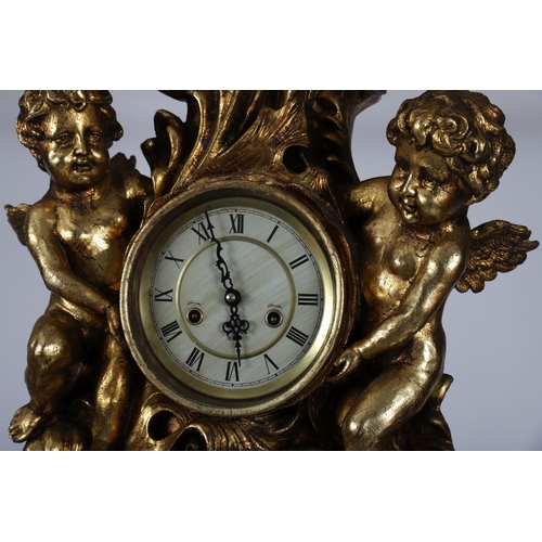 1424 - LOUIS XV STYLE GILT FRAMED LONGCASE CLOCK