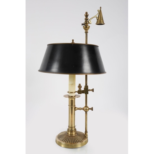 1430 - EDWARDIAN BRASS BOUILLOTTE LAMP