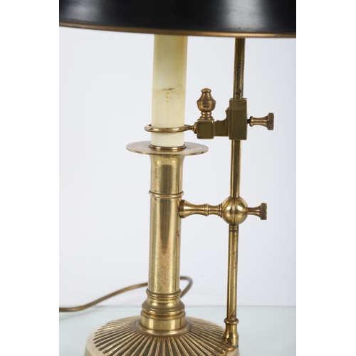 1430 - EDWARDIAN BRASS BOUILLOTTE LAMP