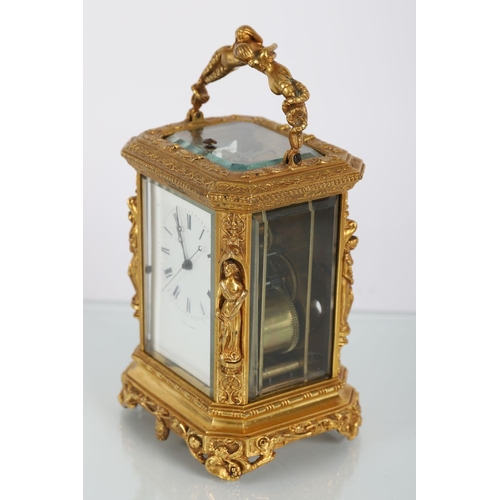 1437 - IMPORTANT 19TH-CENTURY JULES ORMOLU CARRIAGE CLOCK