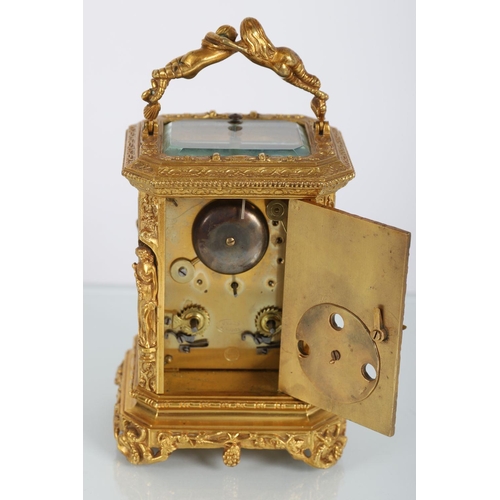 1437 - IMPORTANT 19TH-CENTURY JULES ORMOLU CARRIAGE CLOCK