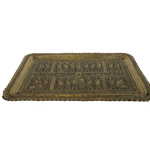 1443 - LARGE 19TH-CENTURY PERSIAN BRASS TRAY