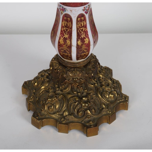 1470 - 19TH-CENTURY BOHEMIAN GLASS LAMP BASE