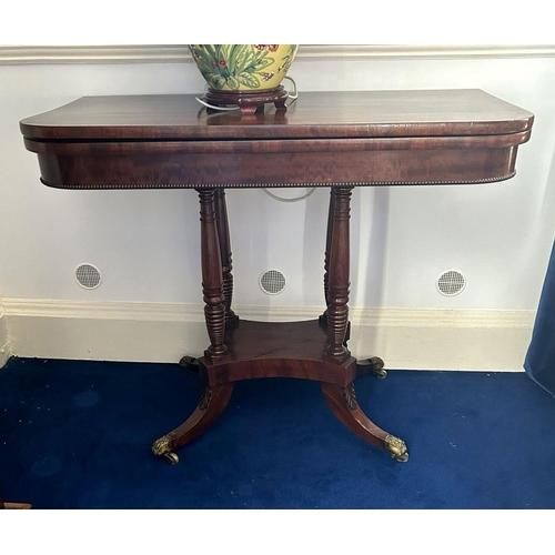 1477 - PAIR REGENCY MAHOGANY TEA TABLES