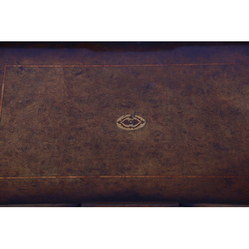 1483 - MODERN WALNUT & INLAID BUTLER'S GALLERY TRAY