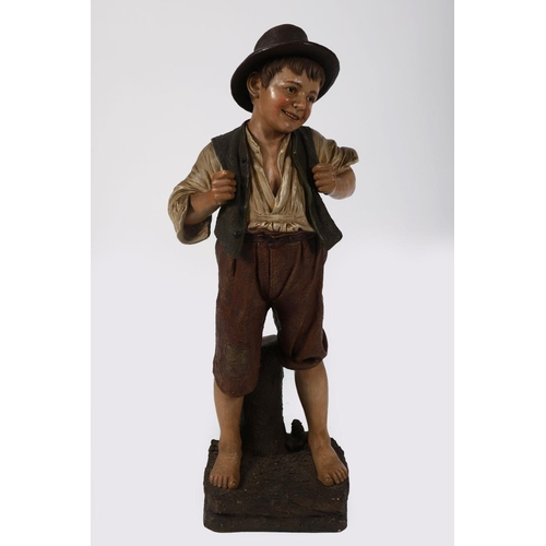 1484 - 19TH-CENTURY GERMAN TERRACOTTA FIGURE