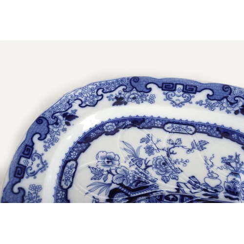 1485 - 19TH-CENTURY TRANSFERWARE BLUE & WHITE PLATTER