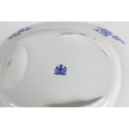 1485 - 19TH-CENTURY TRANSFERWARE BLUE & WHITE PLATTER