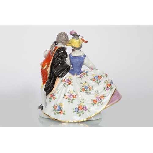 15 - MEISSEN GROUP OF PORCELAIN FIGURES