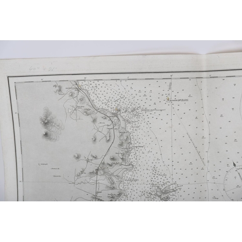 1610 - LARGE UNFRAMED MAP OF WICKLOW TO SKERRIES ISLANDS