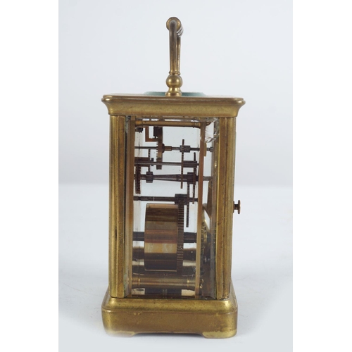 162 - 19TH-CENTURY CASED BRASS CARRIAGE CLOCK