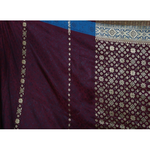 1643 - INDIAN SILK EMBROIDERED SARI