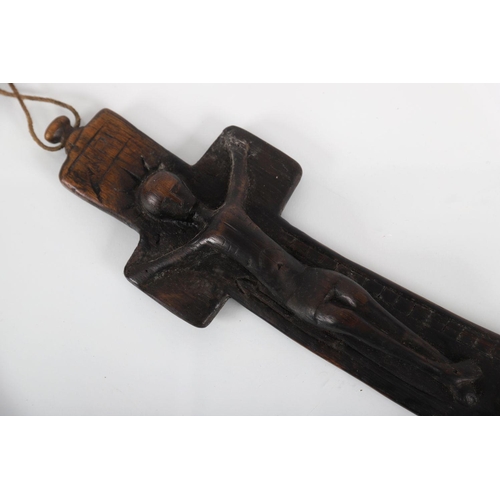 165 - 18TH-CENTURY CARVED PENAL CROSS