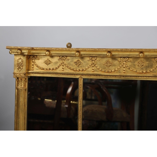 166 - REGENCY GILT FRAMED OVERMANTEL MIRROR