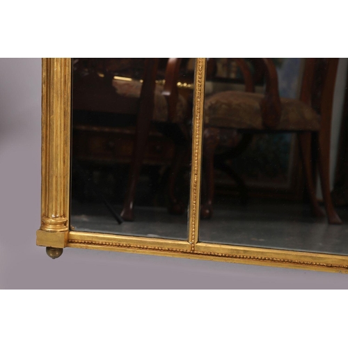 166 - REGENCY GILT FRAMED OVERMANTEL MIRROR