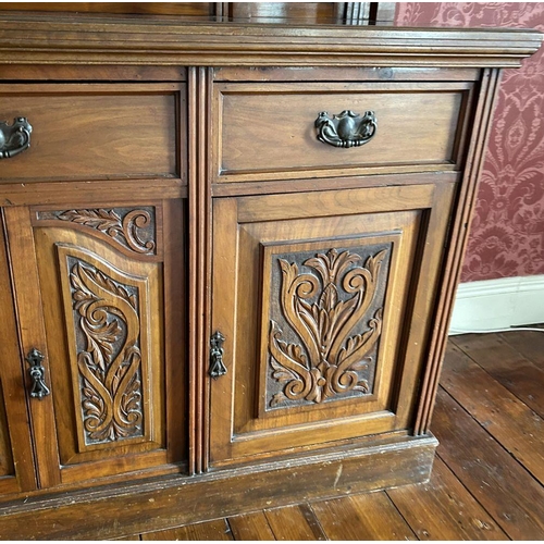 178 - 19TH-CENTURY CARVED WALNUT SIDEBOARD