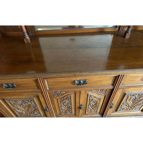 178 - 19TH-CENTURY CARVED WALNUT SIDEBOARD