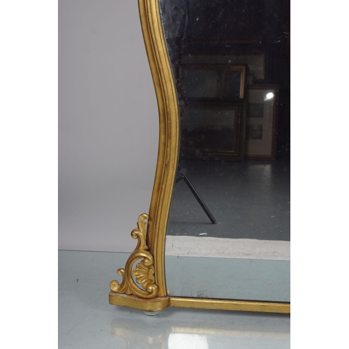 179 - 19TH-CENTURY CARVED GILTWOOD OVERMANTEL MIRROR