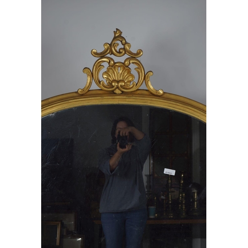 179 - 19TH-CENTURY CARVED GILTWOOD OVERMANTEL MIRROR