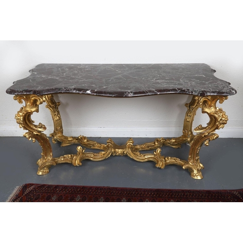 191 - 18TH-CENTURY CARVED GILTWOOD CONSOLE TABLE