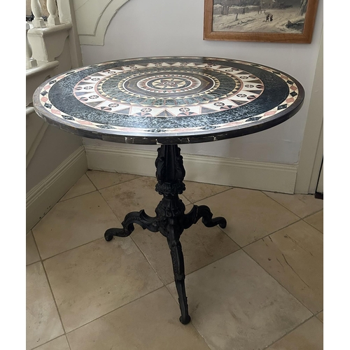 201 - 19TH-CENTURY GRAND TOUR MARBLE SPECIMEN TABLE