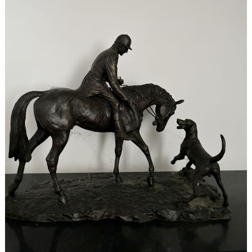 213 - COMPOSITE BRONZED SCULPTURE