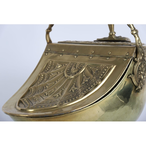 215 - 19TH-CENTURY BRASS COAL BOX