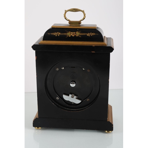 227 - EDWARDIAN LACQUERED CASED BRACKET CLOCK