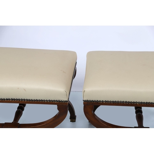 244 - PAIR 19TH-CENTURY X-FRAMED STOOLS