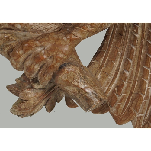 245 - MONUMENTAL AMERICAN CARVED WOOD EAGLE