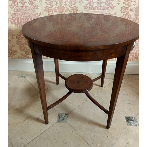 251 - EDWARDIAN BURR WALNUT & BANDED OCCASIONAL TABLE