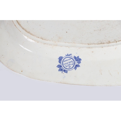 259 - EARLY 19TH-CENTURY BLUE & WHITE PEARLWARE PLATTER