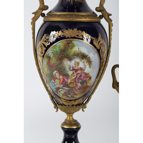 26 - 19TH-CENTURY PORCELAIN & ORMOLU GARNITURE