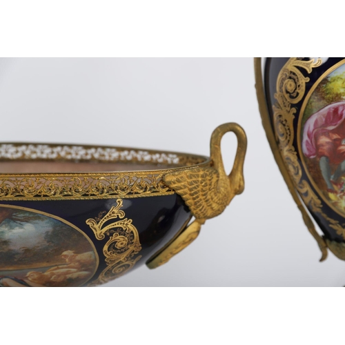 26 - 19TH-CENTURY PORCELAIN & ORMOLU GARNITURE