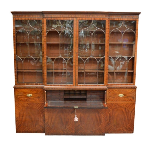 27 - GEORGE III MAHOGANY & INLAID BOOKCASE