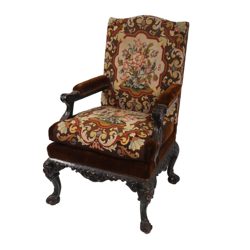 275 - 19TH-CENTURY MAHOGANY GAINSBOROUGH CHAIR