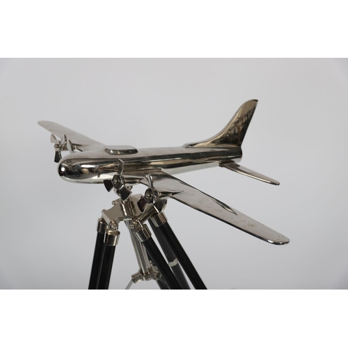 277 - CHROME AVIATION SCULPTURE