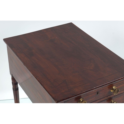 293 - REGENCY MAHOGANY & EBONY INLAID SIDE TABLE